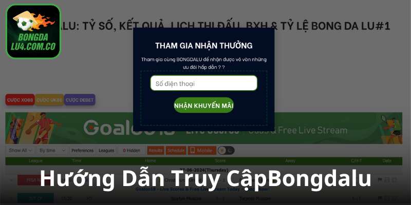 Hướng dẫn truy cập Bongdalu sử dụng dịch vụ