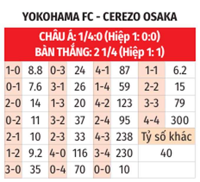 Yokohama FC vs Cerezo Osaka